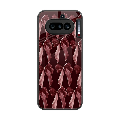 Crimson Ribbon back phone cover | glass case for nothing phone 4a