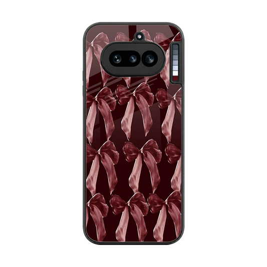 Crimson Ribbon back phone cover | glass case for nothing phone 4a