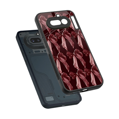 Crimson Ribbon sleek nothing phone 4a cover with tempered glass back and TPU edges