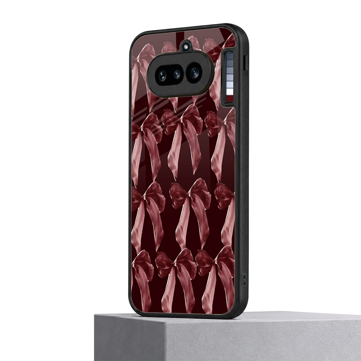 Crimson Ribbon nothing phone 4a mobile cover | shockproof glass phone case