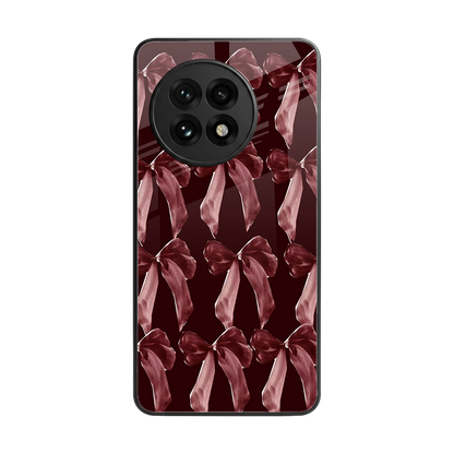 Crimson Ribbon back phone cover | glass case for oneplus 13r