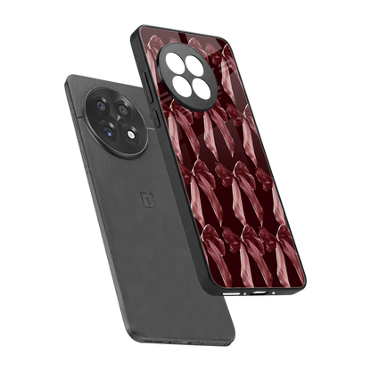Crimson Ribbon sleek oneplus 13r cover with tempered glass back and TPU edges