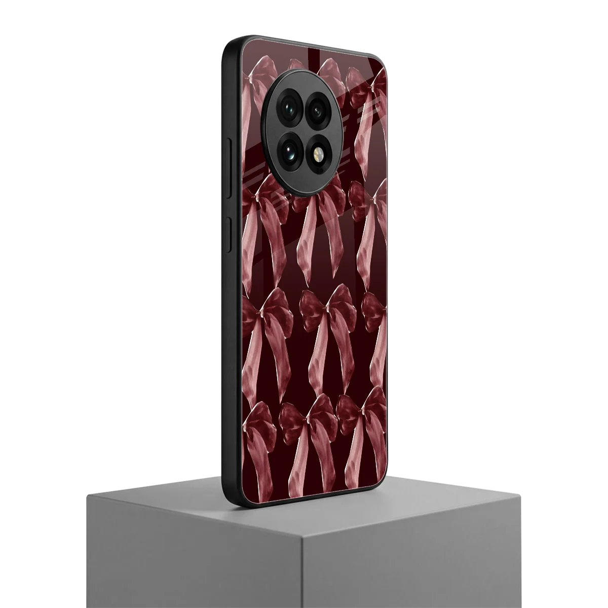 Crimson Ribbon oneplus 13r mobile cover | shockproof glass phone case