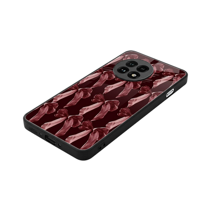 Crimson Ribbon stylish phone case for oneplus 13r | glossy glass and slim fit