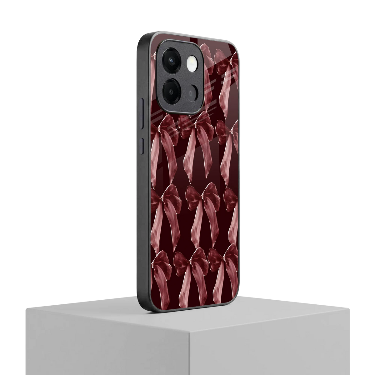 Crimson Ribbon oneplus 13s mobile cover | shockproof glass phone case