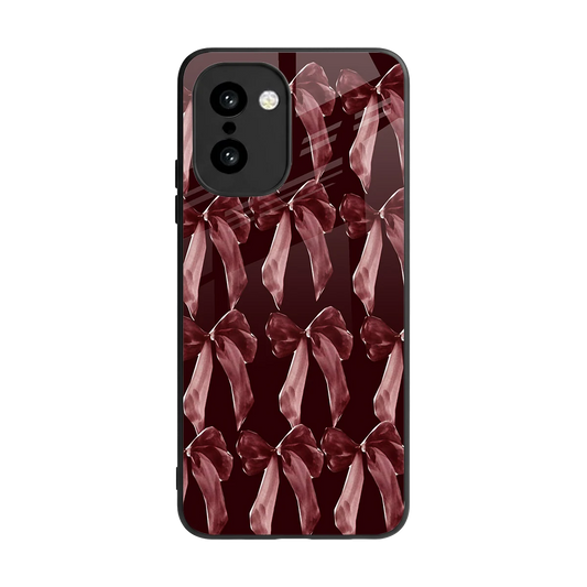 Crimson Ribbon back phone cover | glass case for oneplus 15r