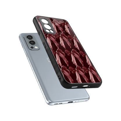 Crimson Ribbon sleek oneplus nord 2 cover with tempered glass back and TPU edges