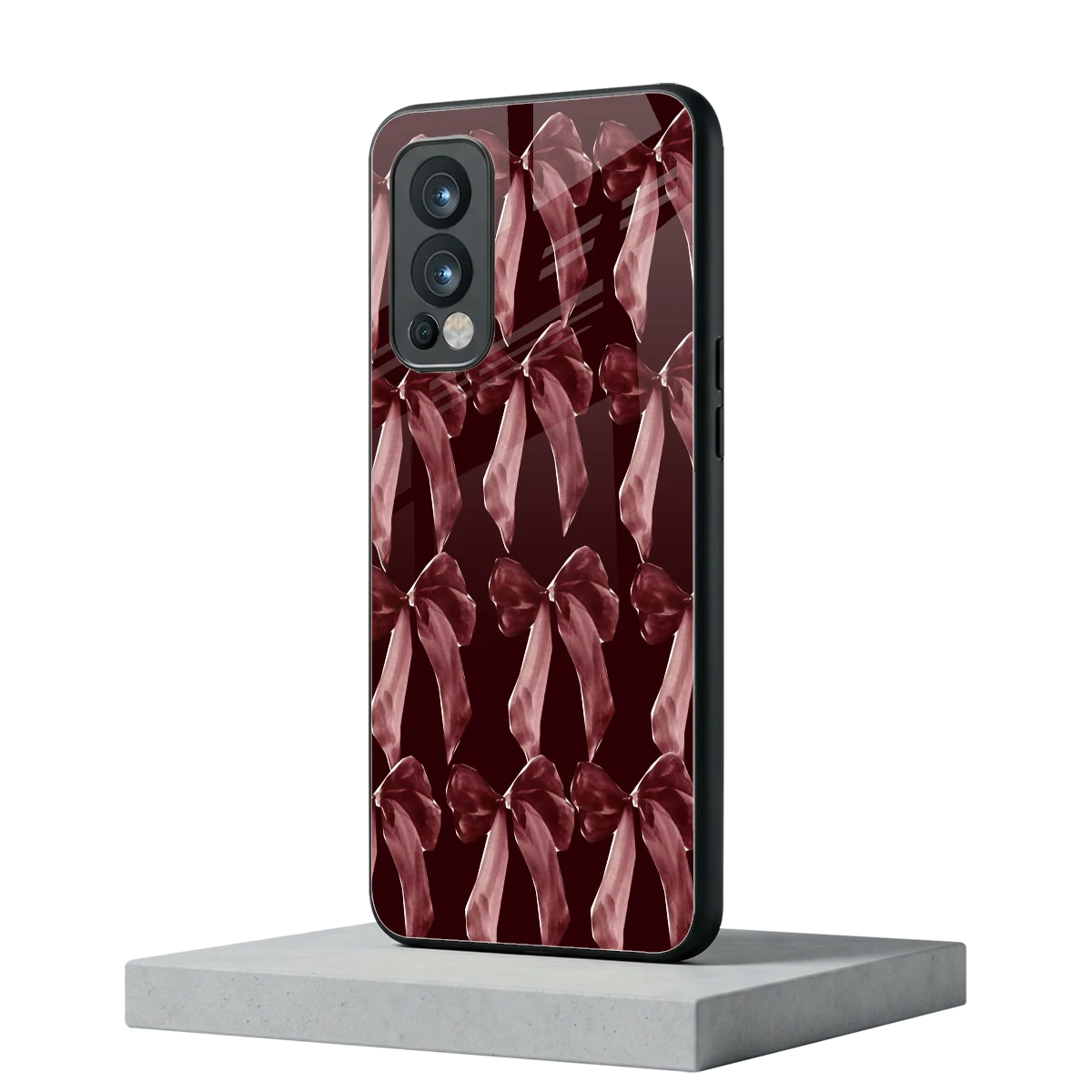 Crimson Ribbon oneplus nord 2 mobile cover | shockproof glass phone case