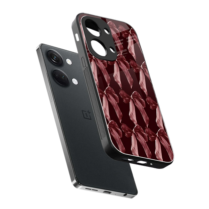 Crimson Ribbon sleek oneplus nord 3 cover with tempered glass back and TPU edges