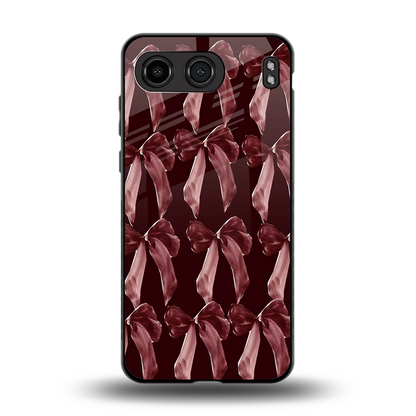 Crimson Ribbon back phone cover | glass case for oneplus nord 4