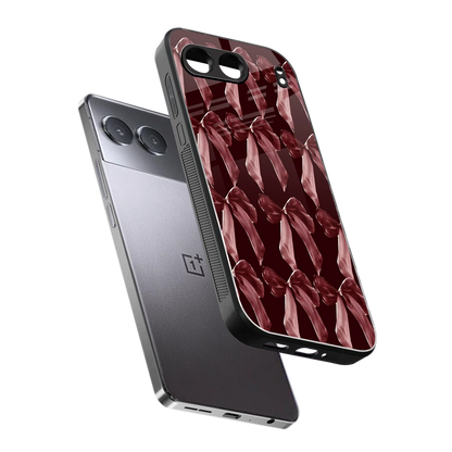 Crimson Ribbon sleek oneplus nord 4 cover with tempered glass back and TPU edges
