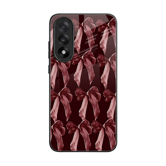 Crimson Ribbon back phone cover | glass case for oneplus nord 5