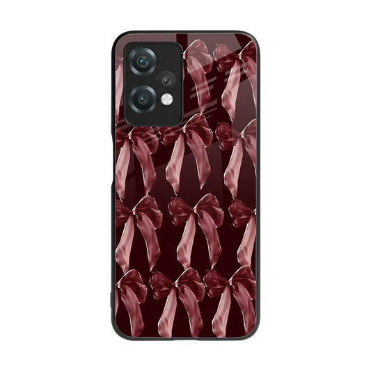 Crimson Ribbon back phone cover | glass case for oneplus nord ce 2 lite