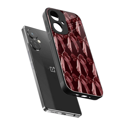 Crimson Ribbon sleek oneplus nord ce 3 cover with tempered glass back and TPU edges