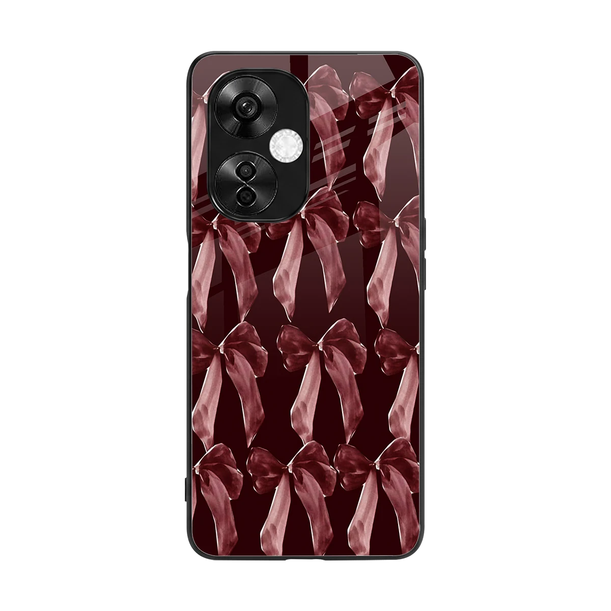 Crimson Ribbon back phone cover | glass case for oneplus nord ce 3 lite