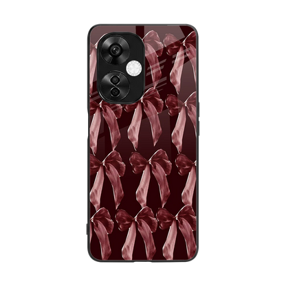 Crimson Ribbon back phone cover | glass case for oneplus nord ce 3 lite