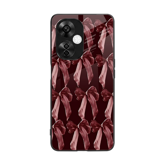 Crimson Ribbon back phone cover | glass case for oneplus nord ce 3 lite