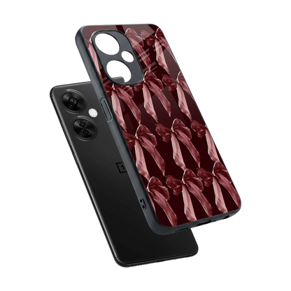Crimson Ribbon sleek oneplus nord ce 3 lite cover with tempered glass back and TPU edges