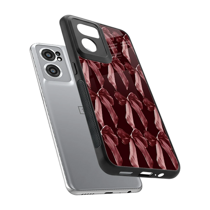 Crimson Ribbon sleek oneplus nord ce 2 cover with tempered glass back and TPU edges