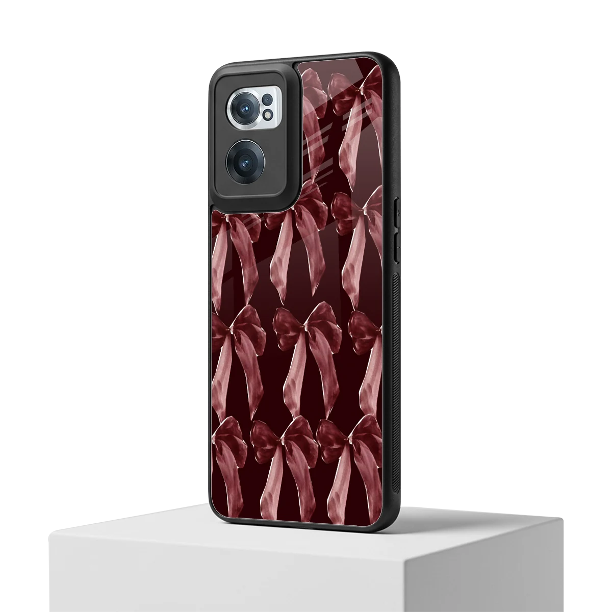 Crimson Ribbon oneplus nord ce 2 mobile cover | shockproof glass phone case