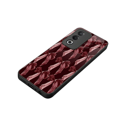 Crimson Ribbon stylish phone case for oppo a3 pro | glossy glass and slim fit