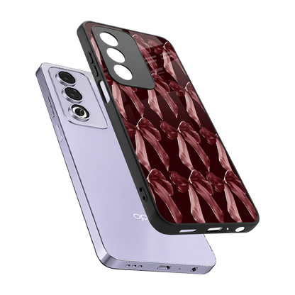Crimson Ribbon sleek oppo a3 pro cover with tempered glass back and TPU edges