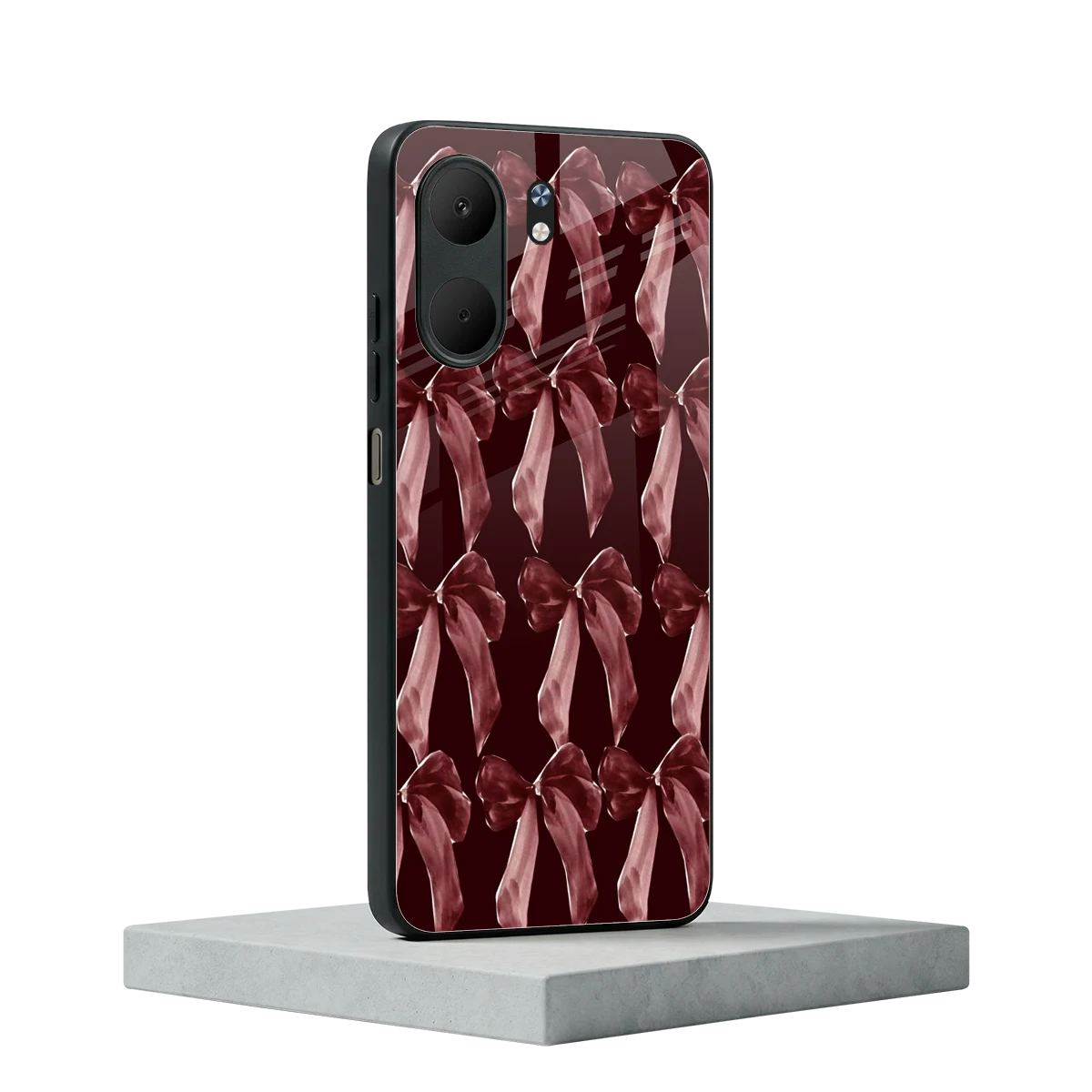 Crimson Ribbon oppo a5x 5g mobile cover | shockproof glass phone case