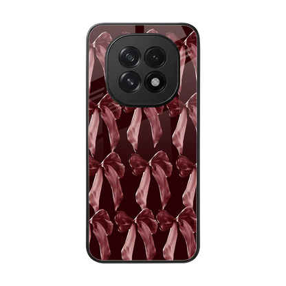 Crimson Ribbon back phone cover | glass case for oppo f29 5g
