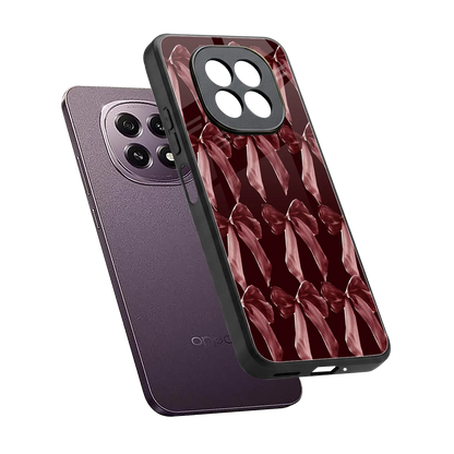 Crimson Ribbon sleek oppo f29 5g cover with tempered glass back and TPU edges