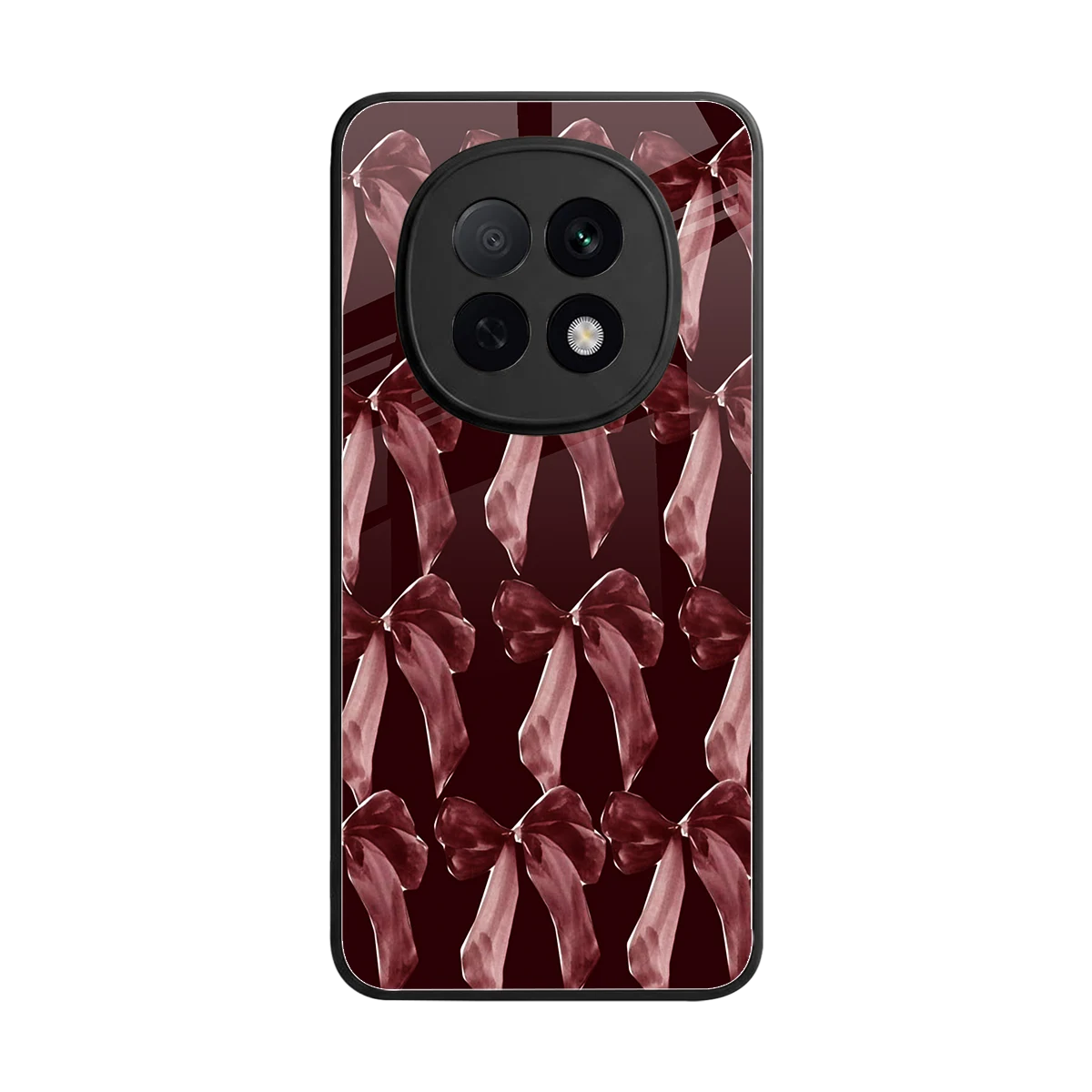 Crimson Ribbon back phone cover | glass case for oppo f29 pro 5g