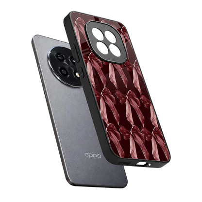 Crimson Ribbon sleek oppo f29 pro 5g cover with tempered glass back and TPU edges