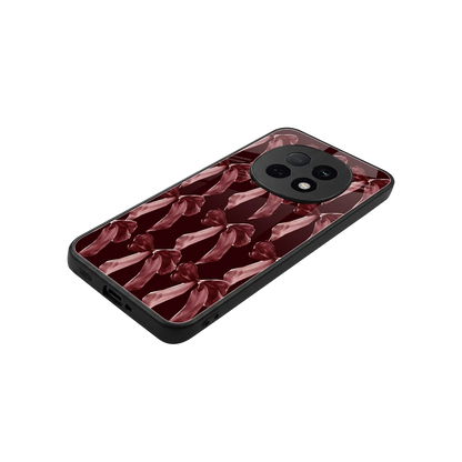 Crimson Ribbon stylish phone case for oppo f29 pro 5g | glossy glass and slim fit
