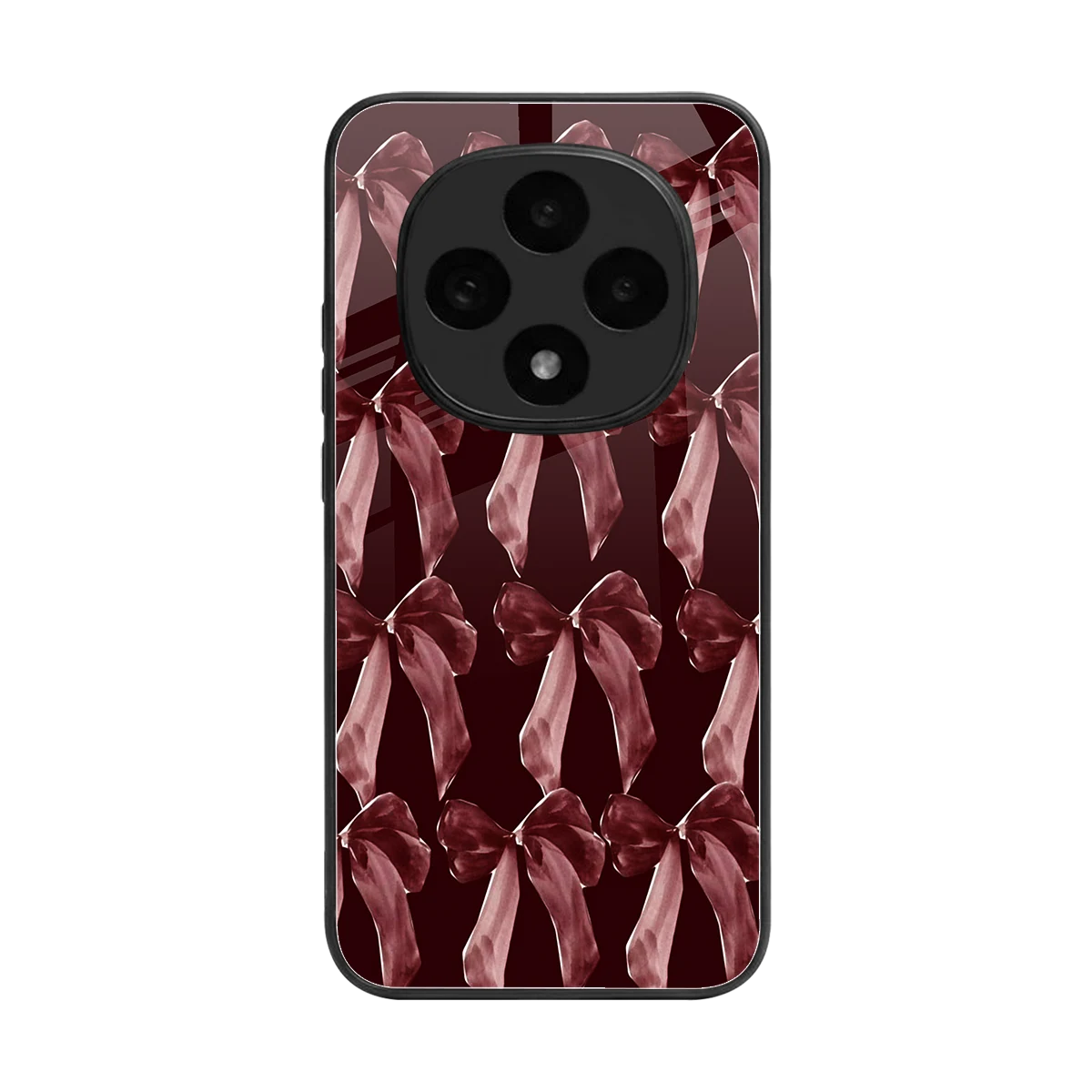 Crimson Ribbon back phone cover | glass case for oppo f31 pro 5g