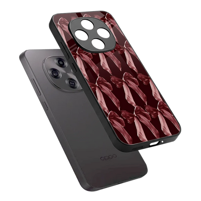 Crimson Ribbon sleek oppo f31 pro 5g cover with tempered glass back and TPU edges