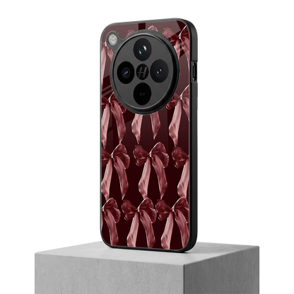 Crimson Ribbon oppo find x8 mobile cover | shockproof glass phone case