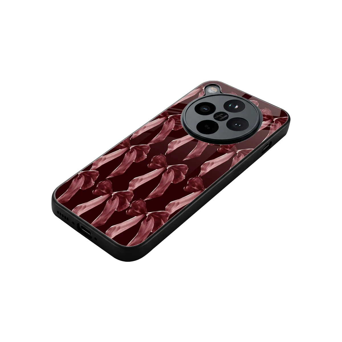 Crimson Ribbon stylish phone case for oppo find x8 | glossy glass and slim fit