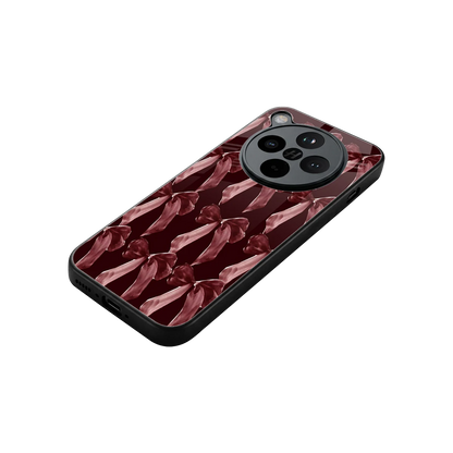 Crimson Ribbon stylish phone case for oppo find x8 | glossy glass and slim fit