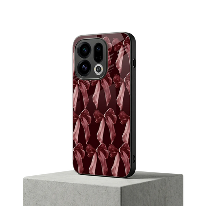 Crimson Ribbon oppo find x9 mobile cover | shockproof glass phone case