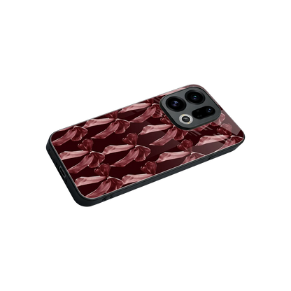Crimson Ribbon stylish phone case for oppo find x9 | glossy glass and slim fit