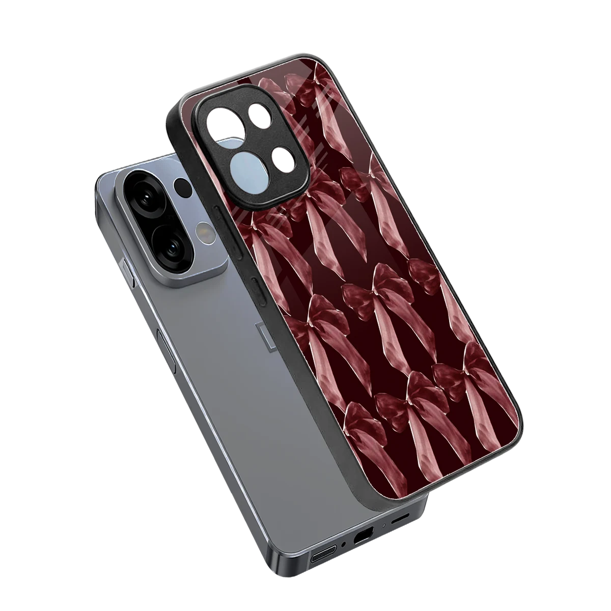 Crimson Ribbon sleek oppo k13 5g cover with tempered glass back and TPU edges