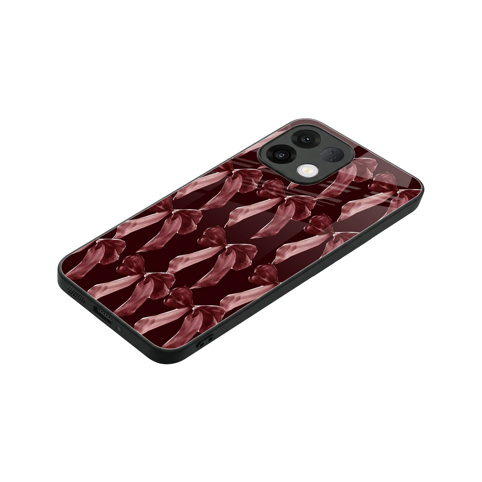 Crimson Ribbon stylish phone case for oppo k13 5g | glossy glass and slim fit