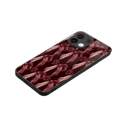 Crimson Ribbon stylish phone case for oppo k13 5g | glossy glass and slim fit