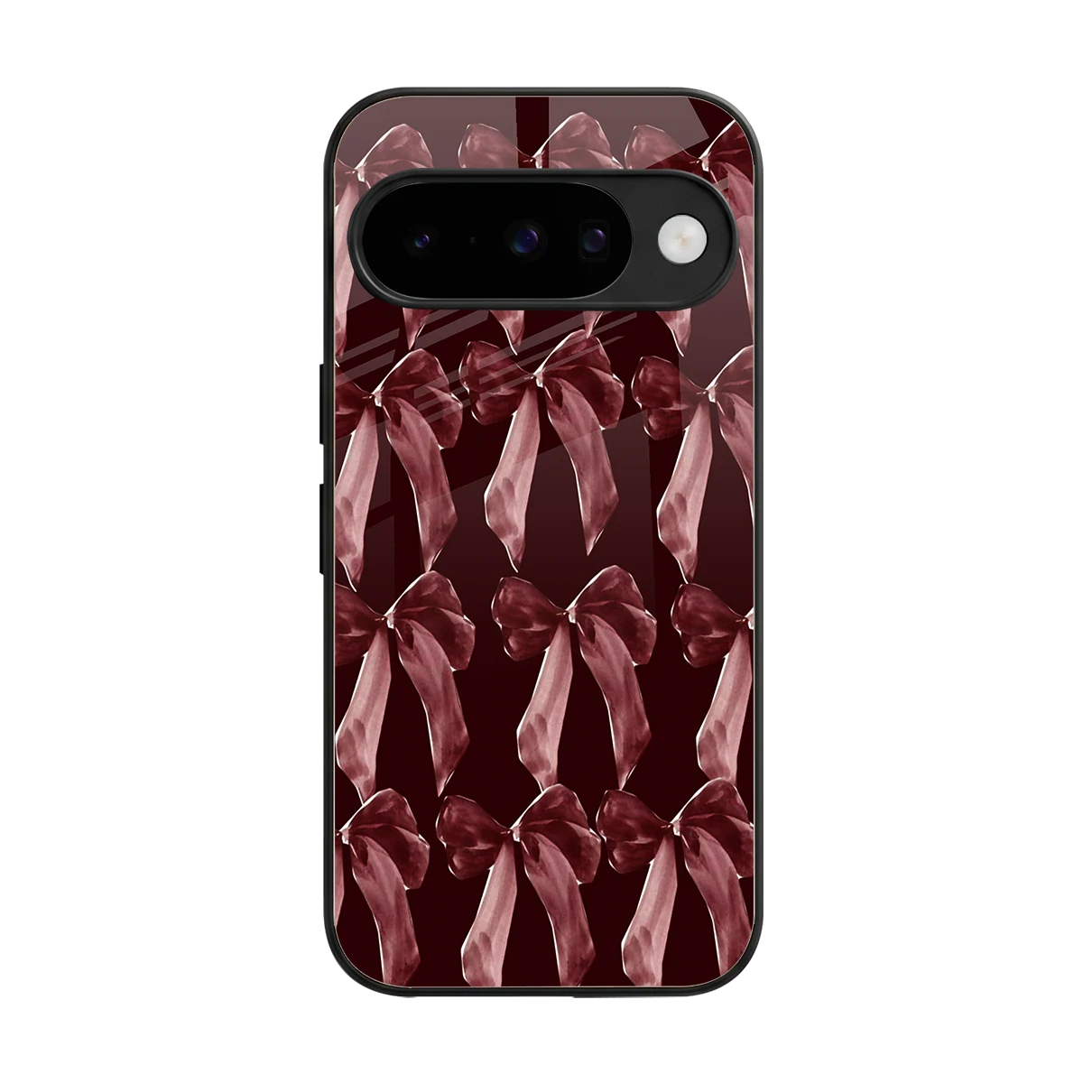 Crimson Ribbon back phone cover | glass case for google pixel 10