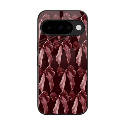 Crimson Ribbon back phone cover | glass case for google pixel 10