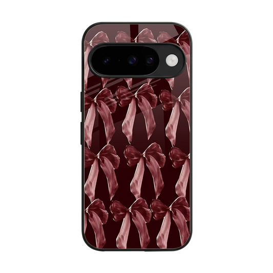 Crimson Ribbon back phone cover | glass case for google pixel 10