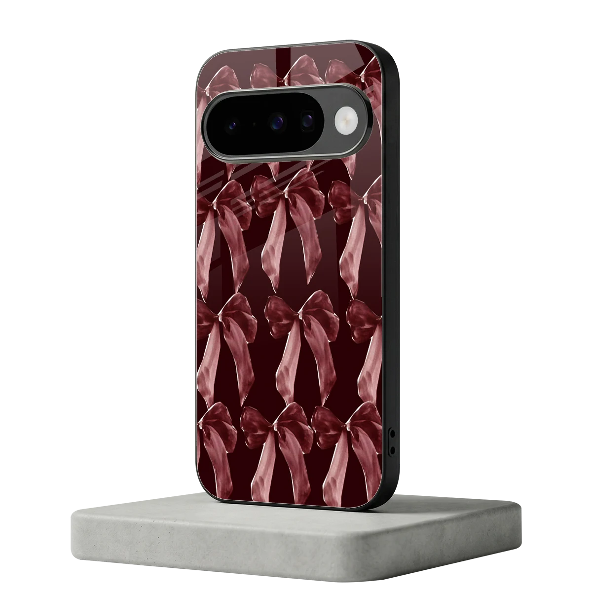 Crimson Ribbon google pixel 10 mobile cover | shockproof glass phone case