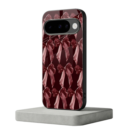 Crimson Ribbon google pixel 10 mobile cover | shockproof glass phone case