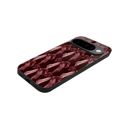 Crimson Ribbon stylish phone case for google pixel 10 | glossy glass and slim fit
