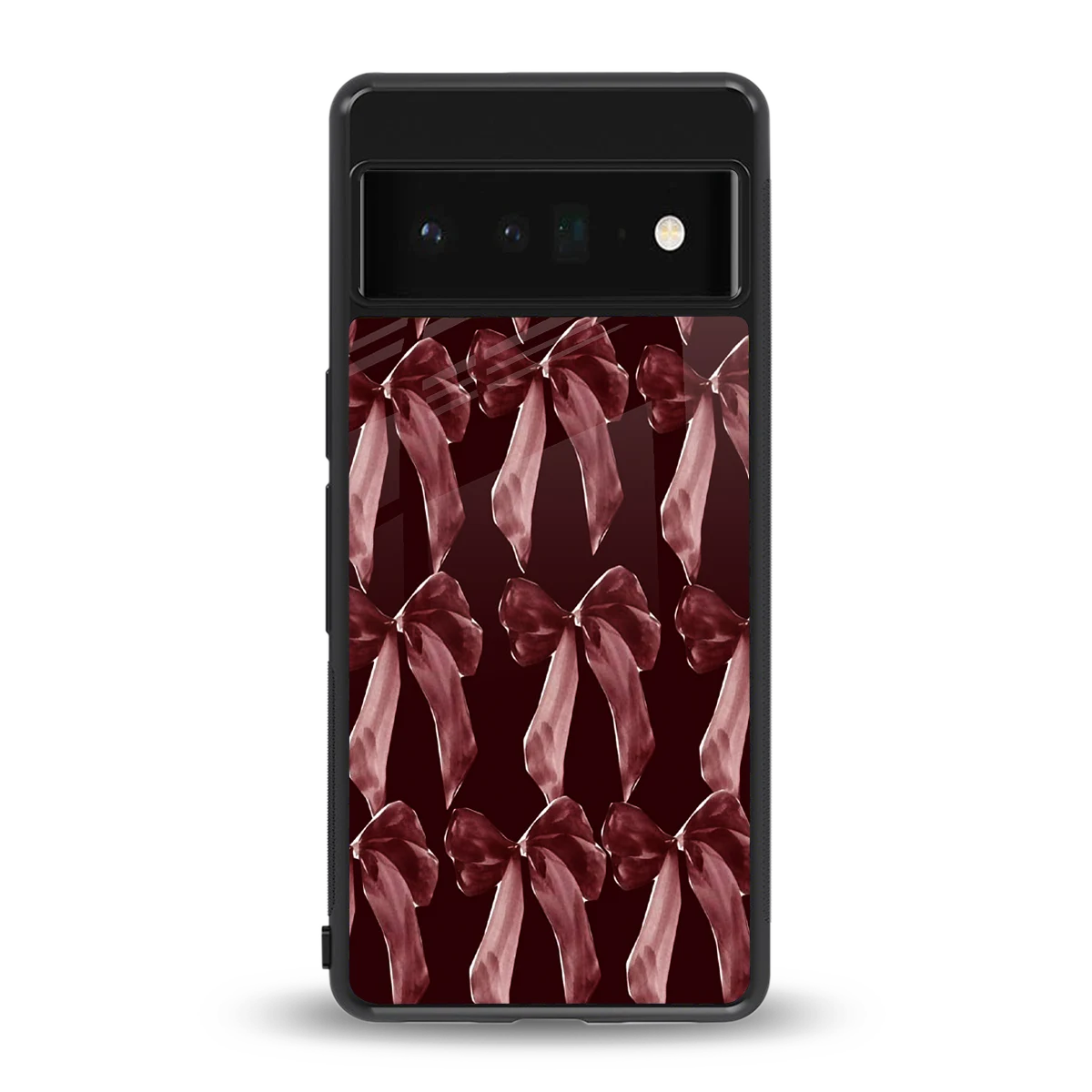 Crimson Ribbon back phone cover | glass case for google pixel 6 pro