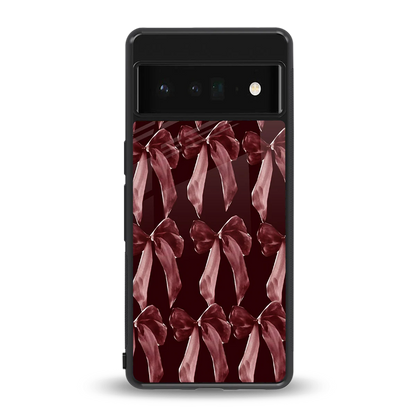 Crimson Ribbon back phone cover | glass case for google pixel 6 pro